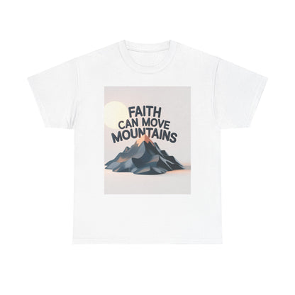 Faith Can Move Mountains Unisex Heavy Cotton Tee